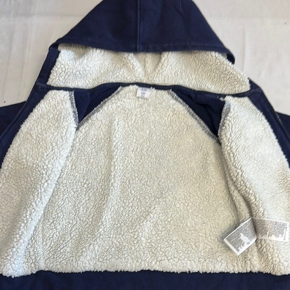 GAP Blue Sweater/Hoodie/Jacket with Colorful Stripes - Picture 2 of 4